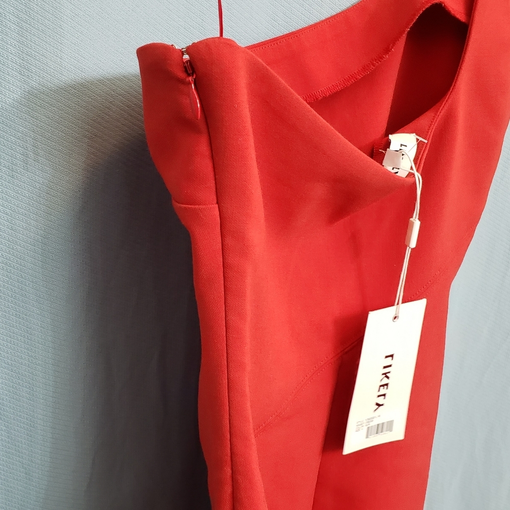 NWT Likely Maisey One Shoulder Bodycon Mini Dress Scarlet Red Size 4 - Picture 11 of 14